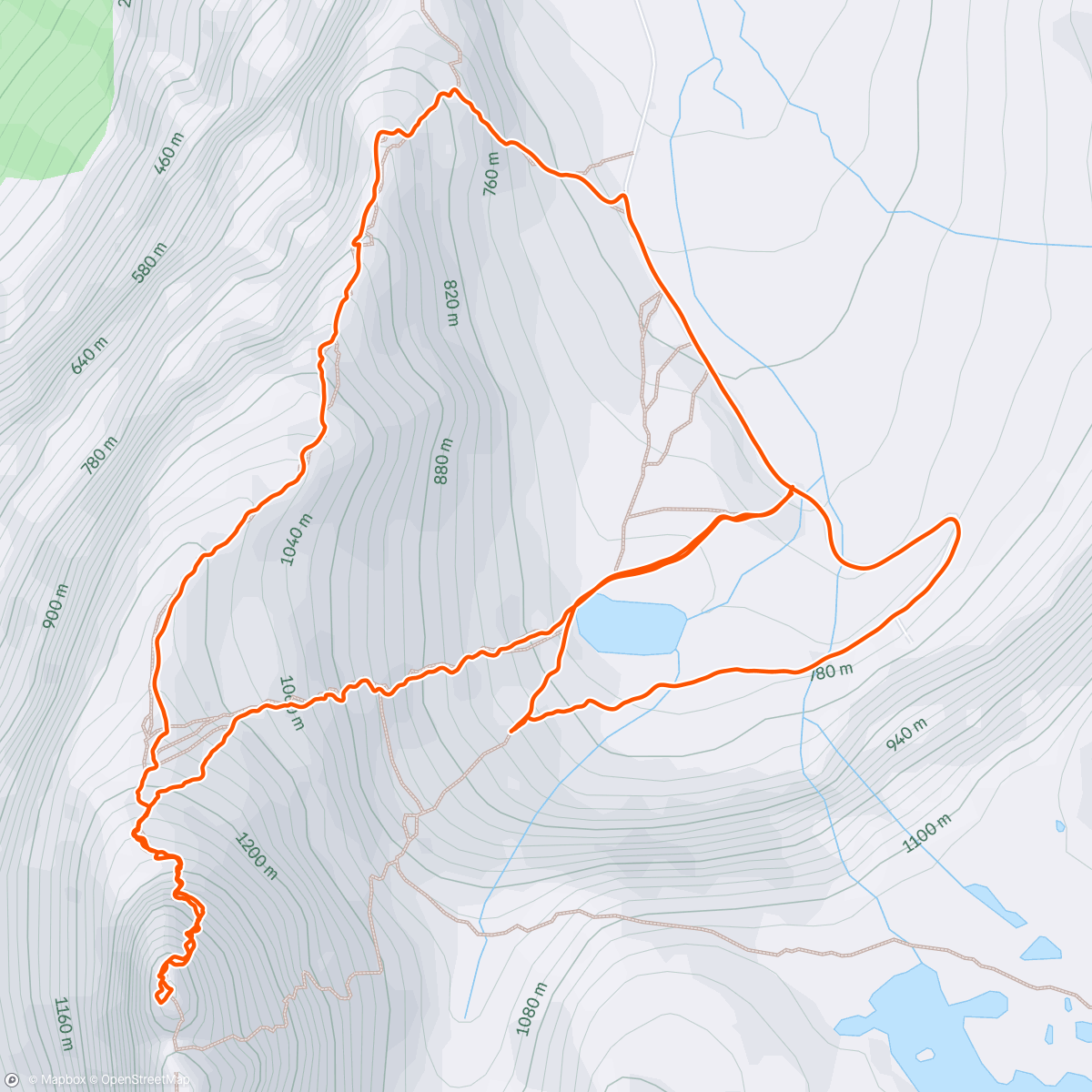 Map of the activity, Romsdalshorn #100