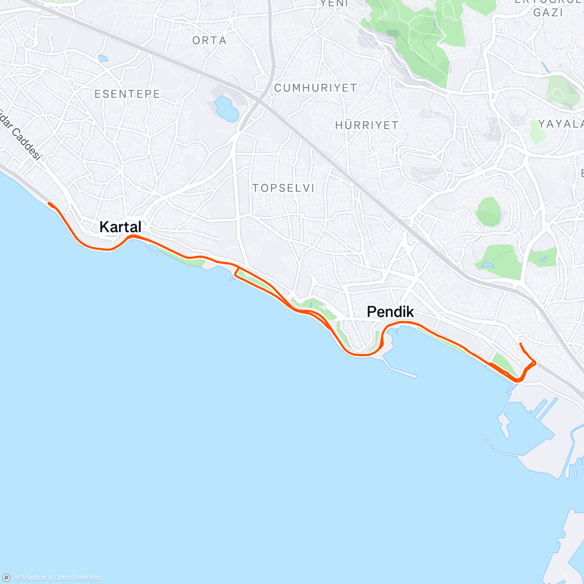 Map of the activity, Morning Run