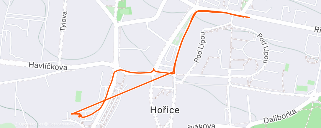 Map of the activity, Morning Walk