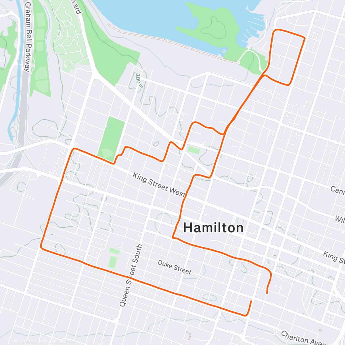 Map of the activity, Morning Run