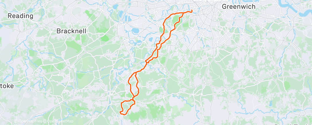 Map of the activity, Bike Ride