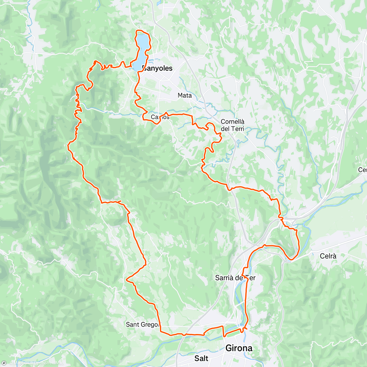 Map of the activity, Girona grvl - Estany de Banyoles (via Biert)