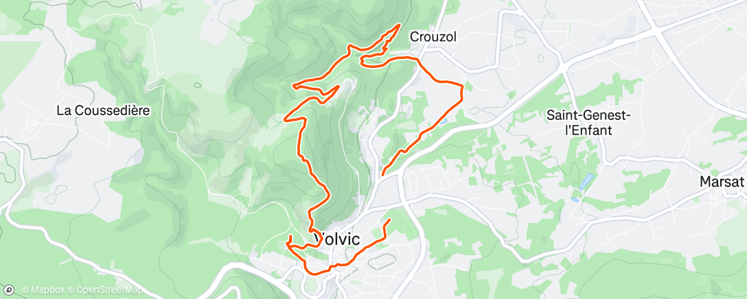 Map of the activity, Volvic Halloween Trail