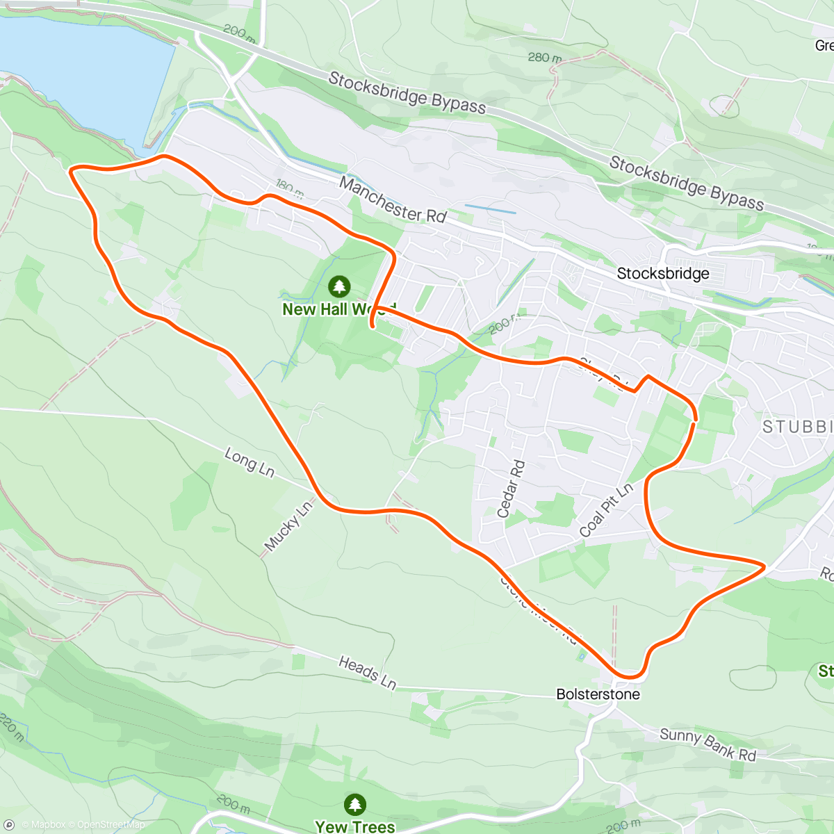 Map of the activity, Club Run