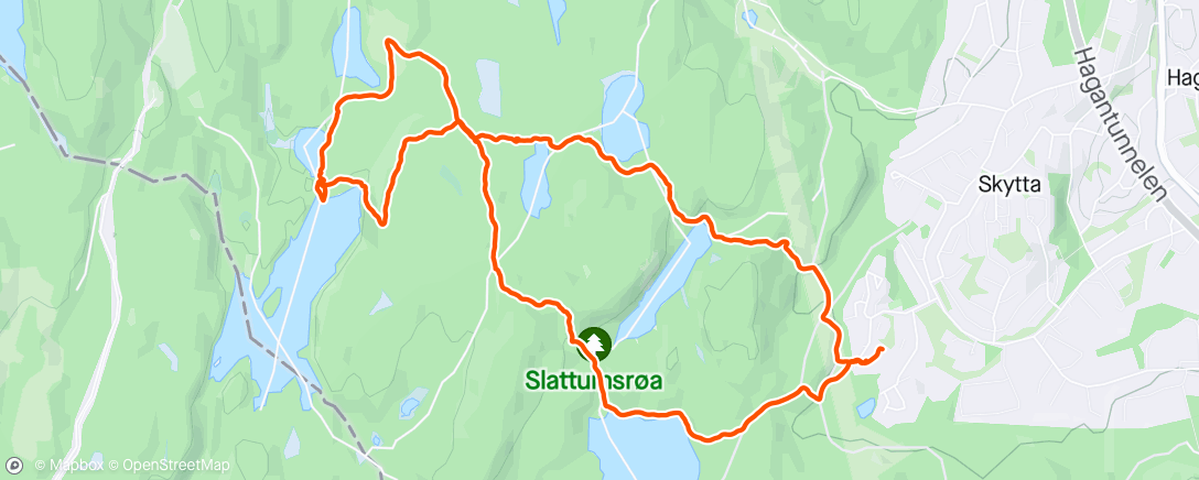 Mapa de la actividad (Skiforeningens kjentmannspost tur)