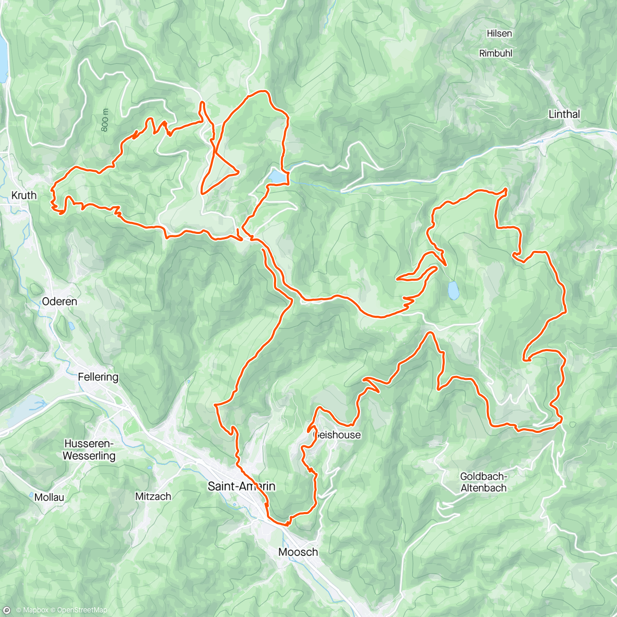 Map of the activity, Trail du grand ballon 🏁❄️💩