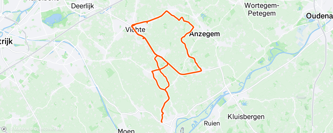 Map of the activity, Lunch Ride