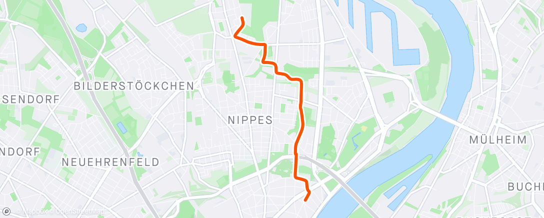 Map of the activity, Abendradfahrt (Roll-out-ride)