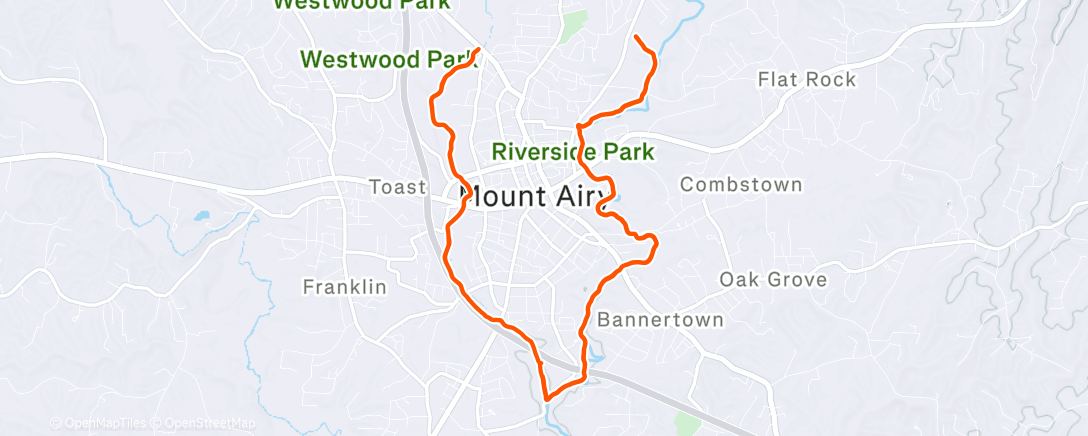 Map of the activity, Morning Run