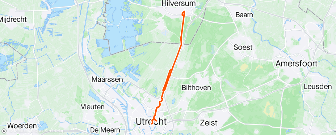 Map of the activity, Fietsje kijken in Hilversum.