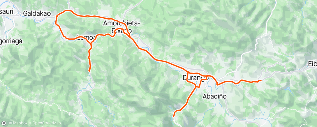 Map of the activity, TT bike