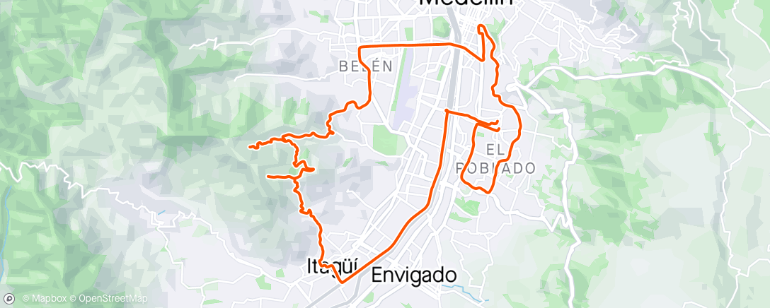 Map of the activity, Montaña que piensa + cruce Manzanillo