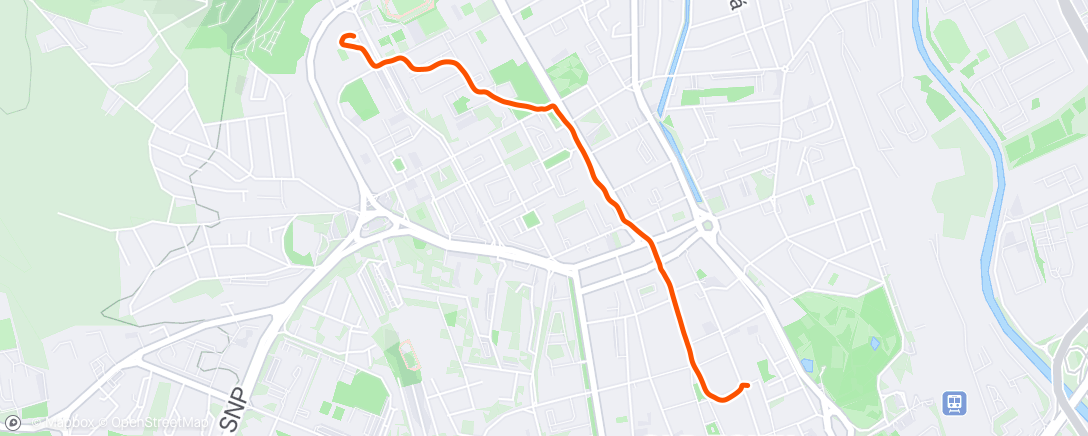 Map of the activity, Afternoon Workout