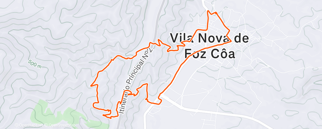 Map of the activity, Vale Olmos /Vale Cravo