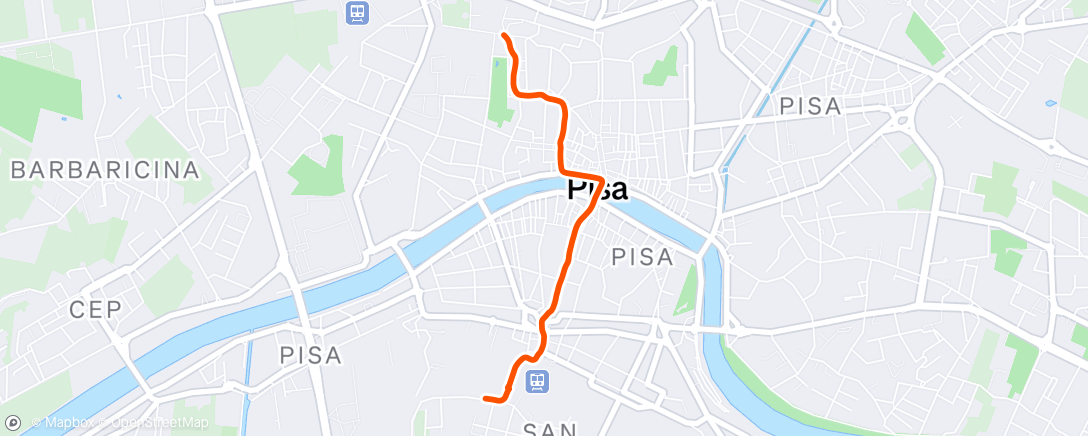Map of the activity, Morning Run