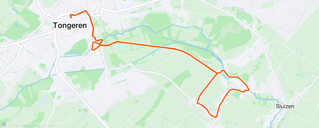 Map of the activity, 2x 3km à 3'36