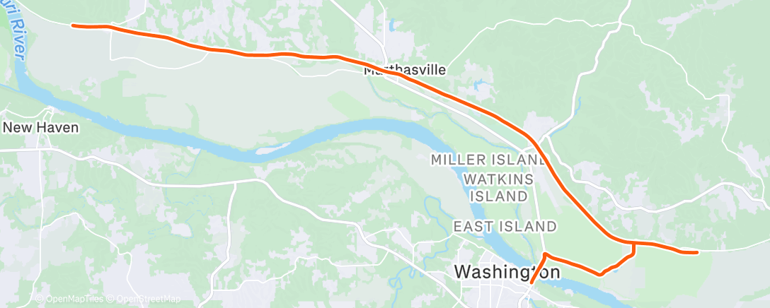 Карта физической активности (Katy trail)