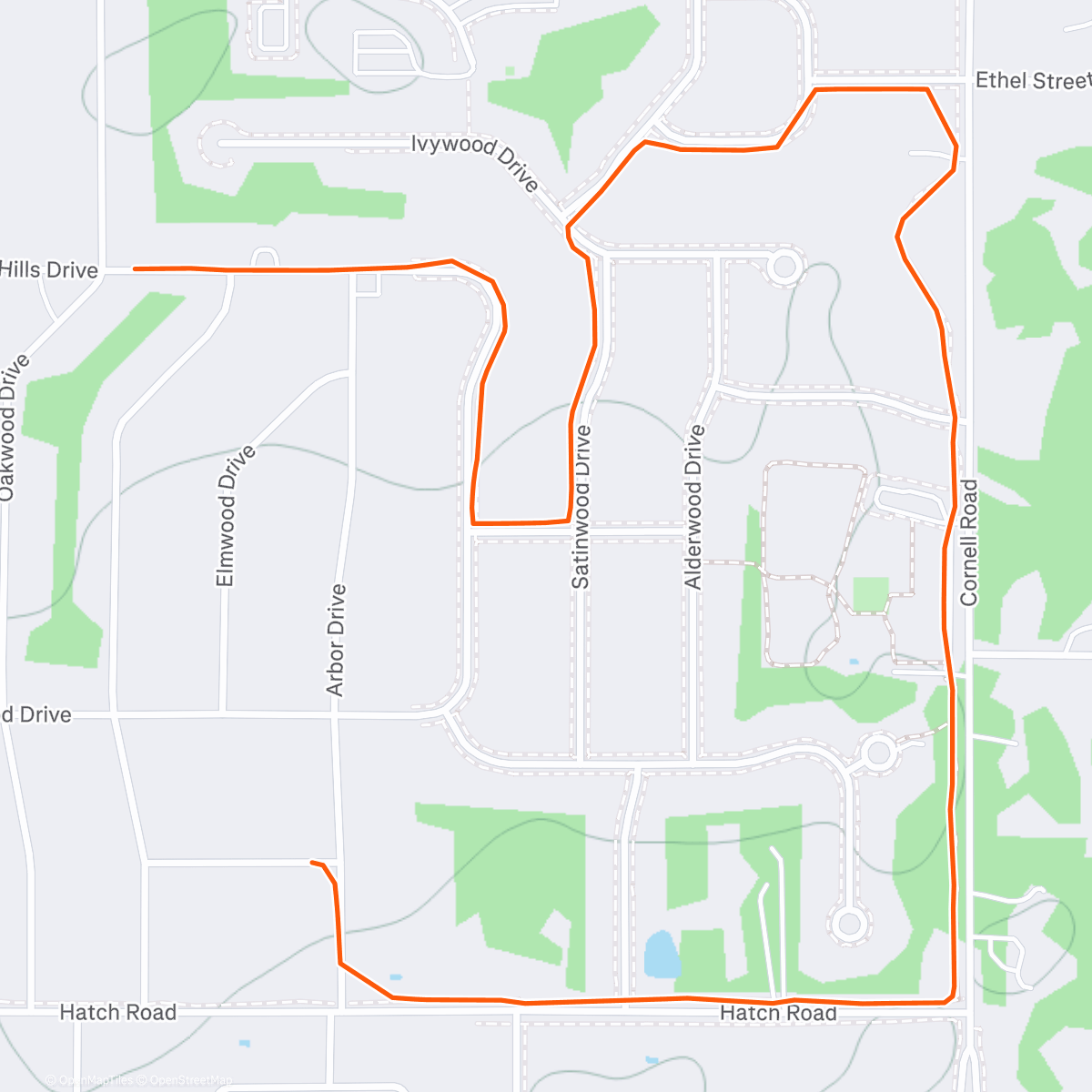 Map of the activity, Jamie took Zoe for a walk with her Fi Smart Collar