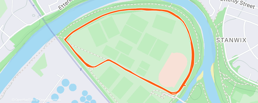 Map of the activity, Afternoon Trail Run