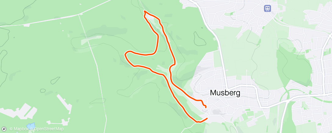 Map of the activity, 5K im Wald
