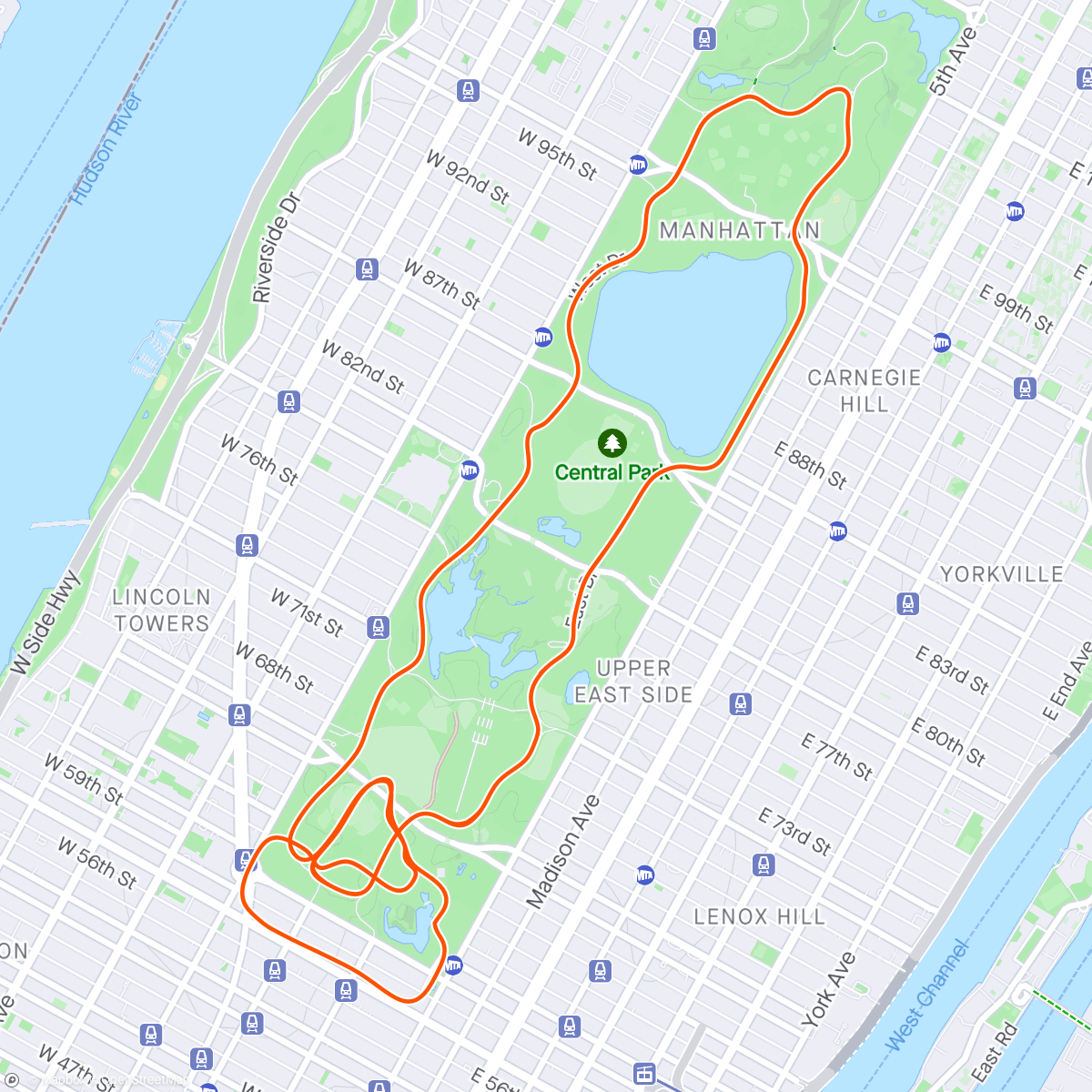 Map of the activity, Zwift - Lady Liberty in New York