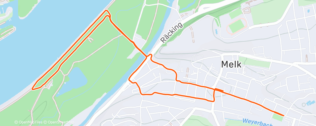 Map of the activity, Lauf am Morgen