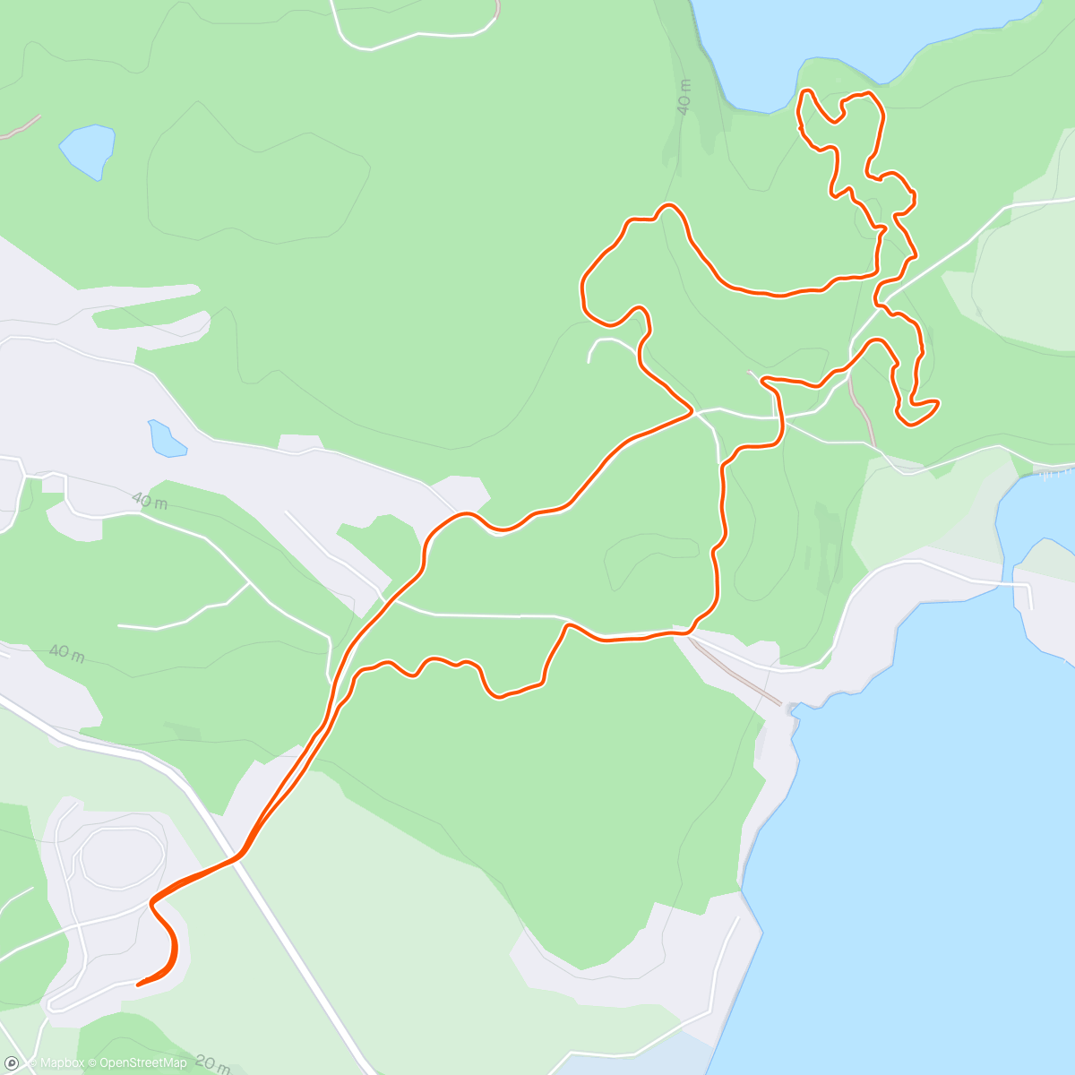 Map of the activity, Trails