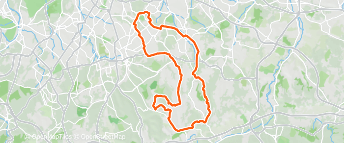Route map for WARLINGHAM (CAFE AT END) – ST GERMAIN CAFE – G1/2 35MI 1650FT G3 30MI 1525FT