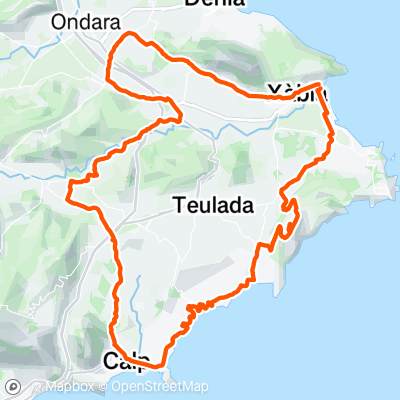 80km from Xabia | 79.1 km Cycling Route on Strava