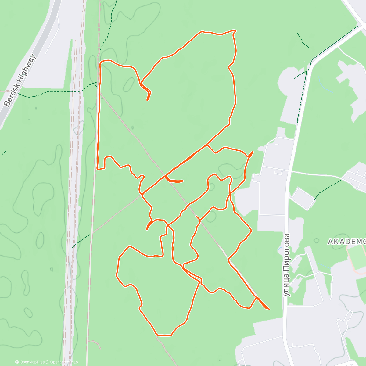 Map of the activity, Run-O