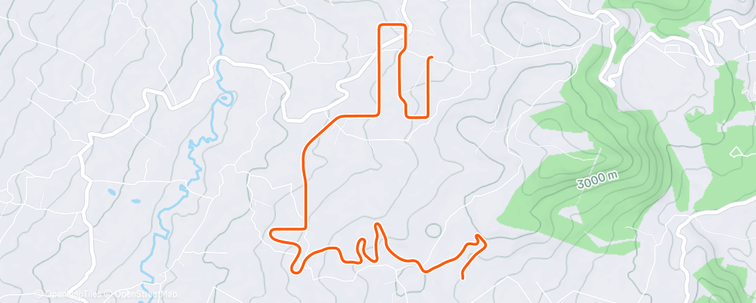 Map of the activity, MyWhoosh - 15min Varied Tempo #1