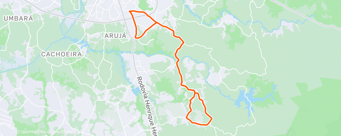 Mapa de la actividad (Pedalada de mountain bike vespertina)