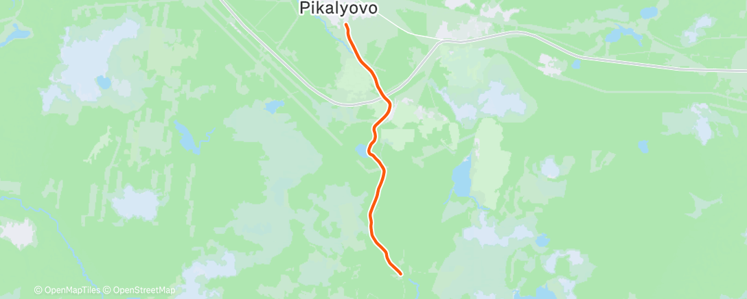 Map of the activity, Утренний забег