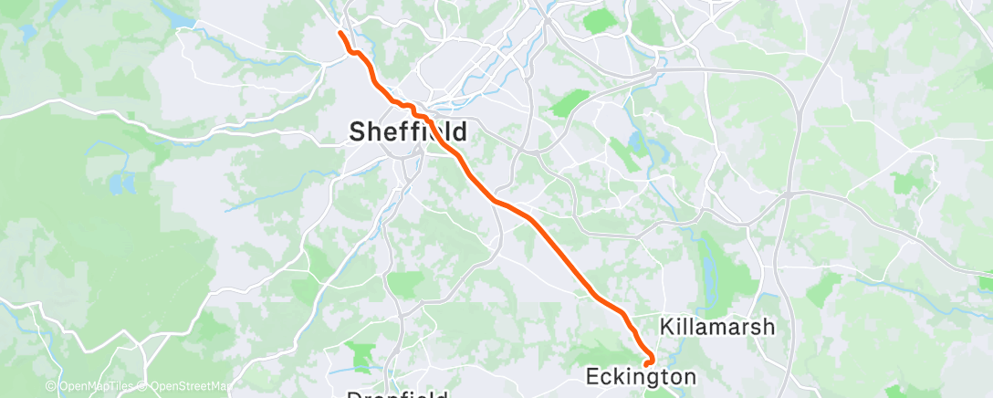 Map of the activity, Afternoon Ride