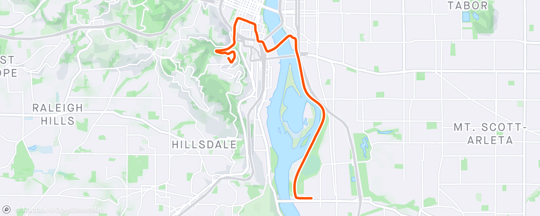 Map of the activity, Commute home from da lab