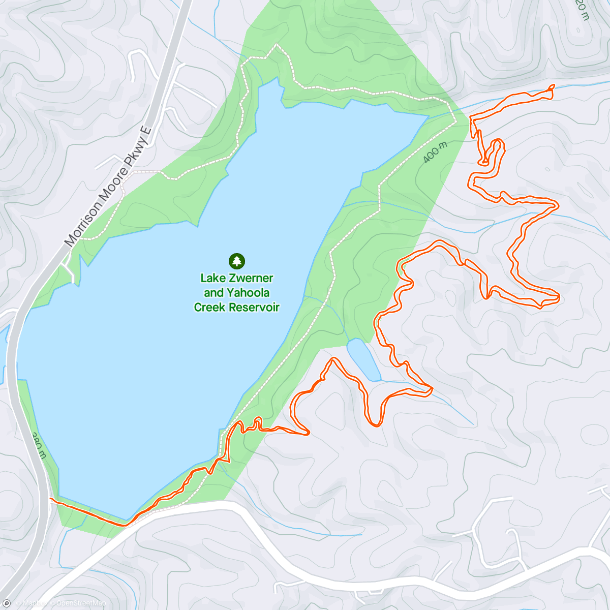 Map of the activity, Gabby Run with the new gear