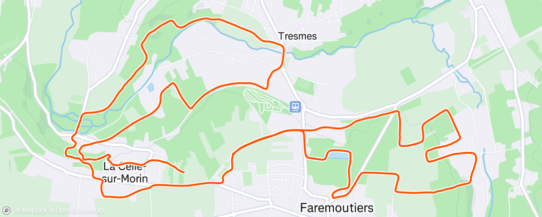 Map of the activity, Trail Sainte Fare de Faremoutiers