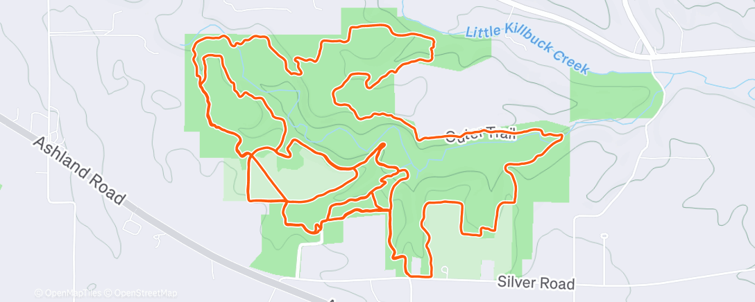 Map of the activity, Morning Trail Run