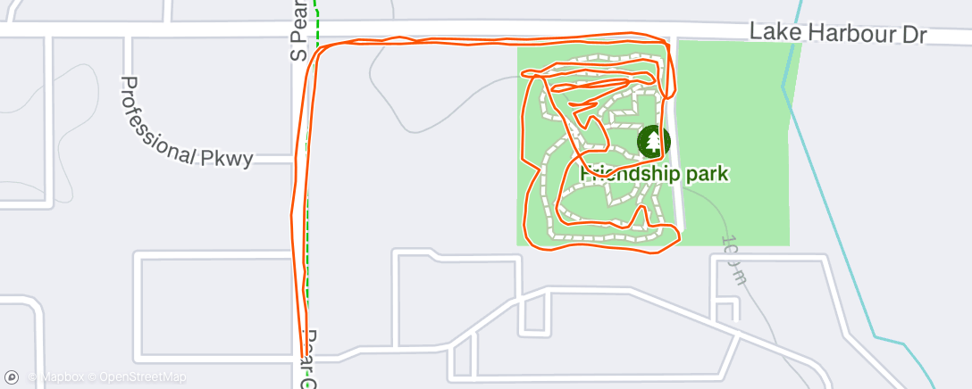 Map of the activity, Afternoon Walk