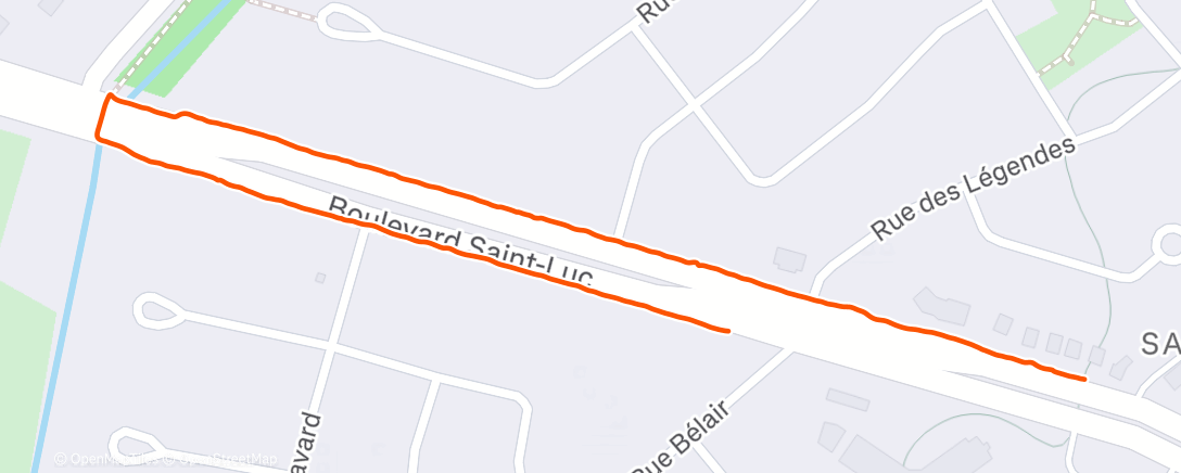 Map of the activity, Evening Walk