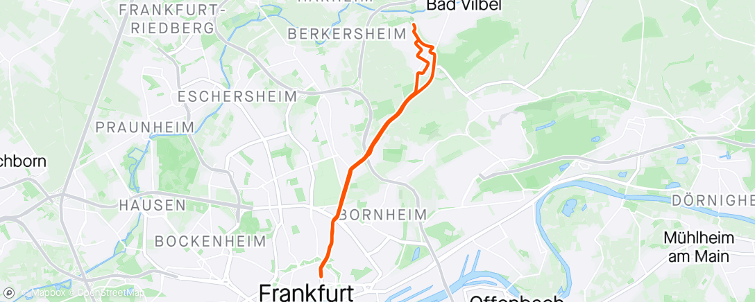 Map of the activity, S-bahn commute