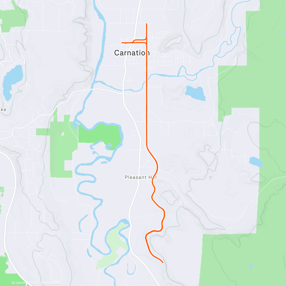 Карта физической активности (Afternoon Hike/run)