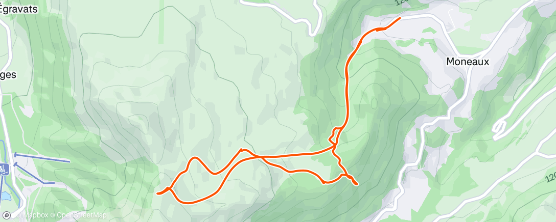 Mapa da atividade, Ski de randonnée le matin