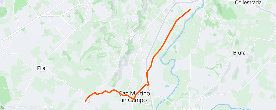 Map of the activity, Lunch Ride