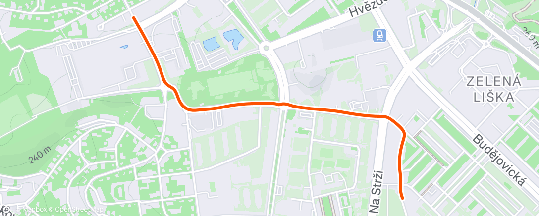 Map of the activity, Evening Ride