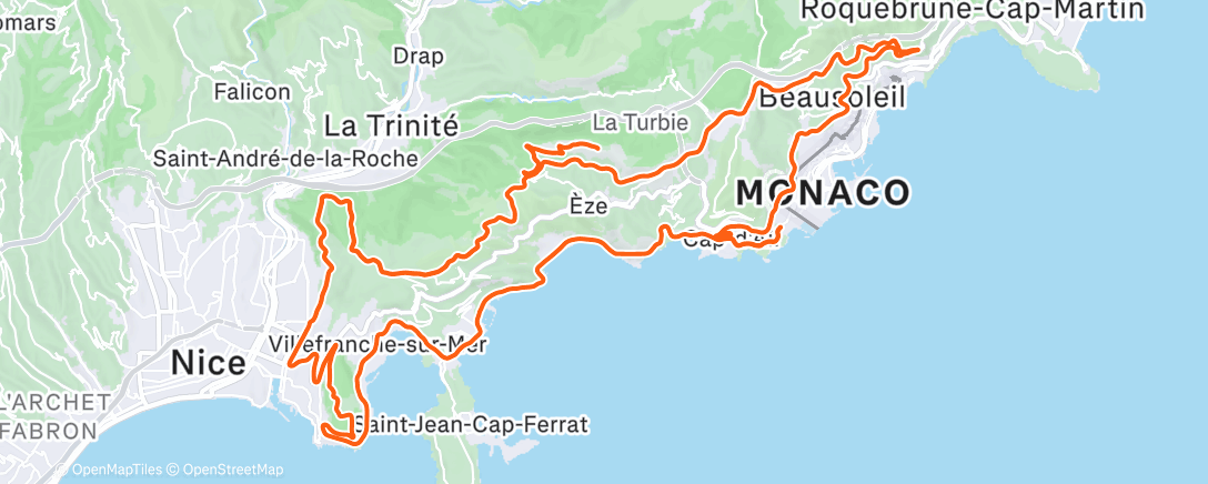 Map of the activity, Fietsen