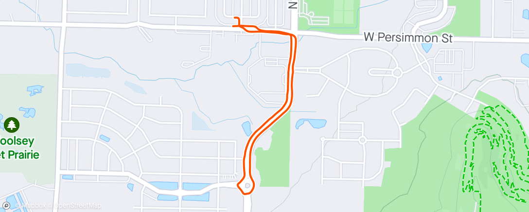 Map of the activity, Morning Run with Waff.