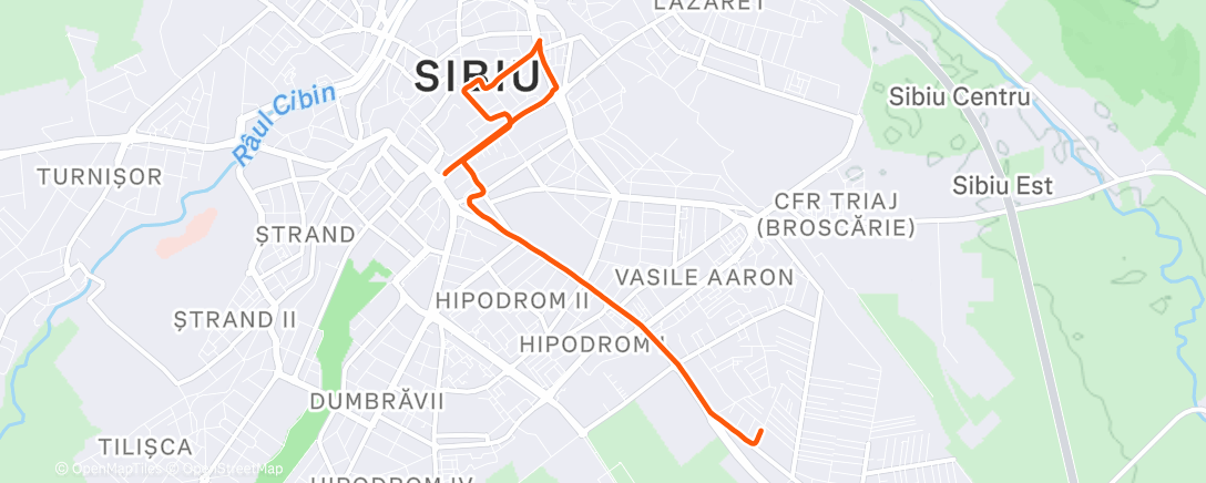 Map of the activity, Afternoon Ride