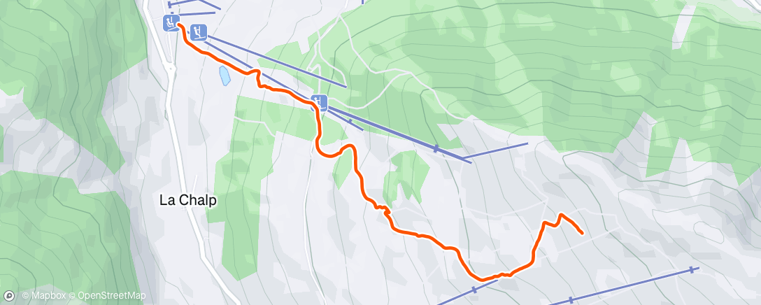 Karte der Aktivität „Ski de randonnée le midi”