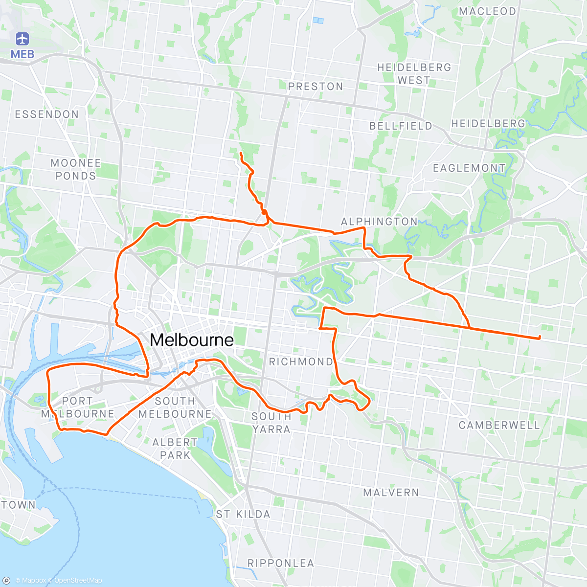 Map of the activity, HAYCC Reuben loop